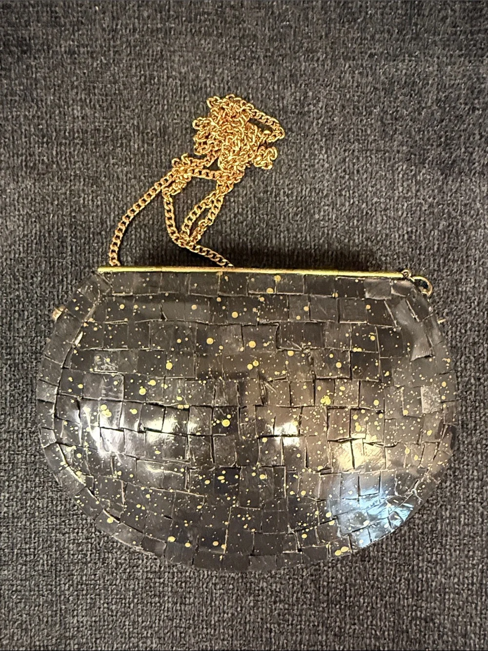 RAMLA Black/Gold Speckled Shoulder Bag